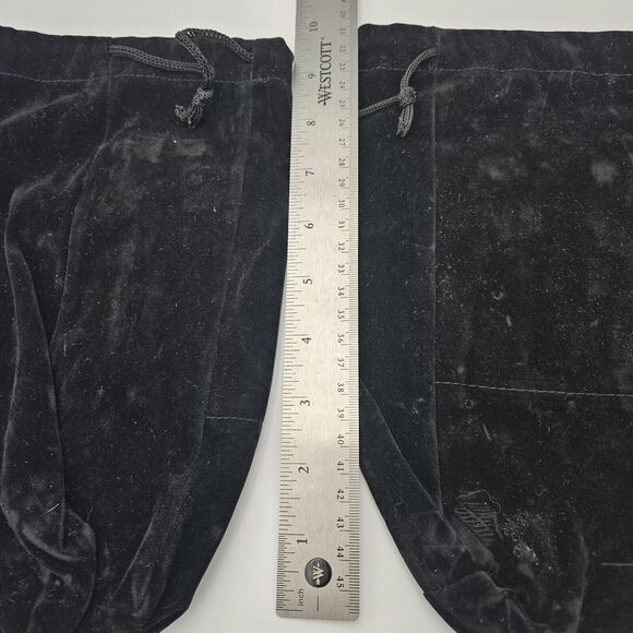 Suede‎ Velvet Cloth Drawstring Bag Pouch Set Of 2 - Picture 2 of 2
